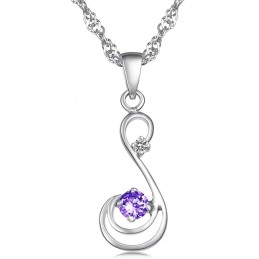 Kvalitets- Och Kvantitetsgaranterat Platinapläterat Titanhalsband Med Diamanter För Kvinnor