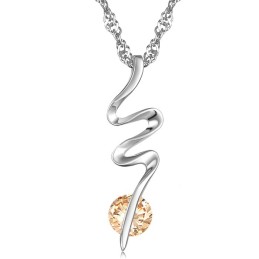 Välkänt För Sin Fina Kvalitet, Platinapläterat Titanhalsband Med Diamanter För Kvinnor