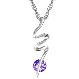 Välkänt För Sin Fina Kvalitet, Platinapläterat Titanhalsband Med Diamanter För Kvinnor