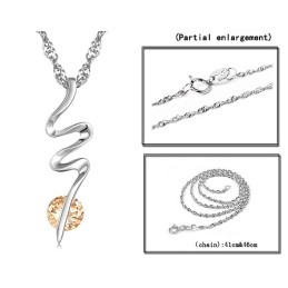 Välkänt För Sin Fina Kvalitet, Platinapläterat Titanhalsband Med Diamanter För Kvinnor