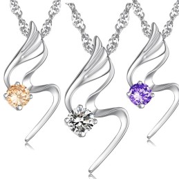 Pålitligt Kvalitetshalsband För Kvinnor I Platinaplätering I Titan Med Diamanter