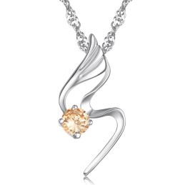 Pålitligt Kvalitetshalsband För Kvinnor I Platinaplätering I Titan Med Diamanter