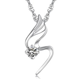 Pålitligt Kvalitetshalsband För Kvinnor I Platinaplätering I Titan Med Diamanter