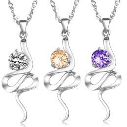 Pålitligt Rykte För Kvinnor, Lila Platinapläterat Titanhalsband Med Strass