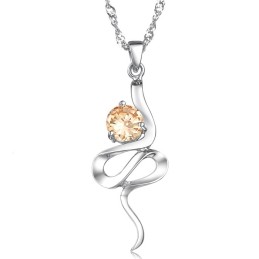Pålitligt Rykte För Kvinnor, Lila Platinapläterat Titanhalsband Med Strass