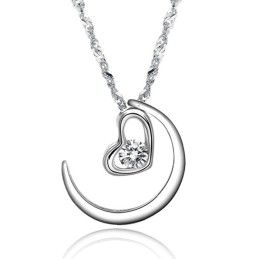 Kompletta Specifikationer För Kvinnor I Platinapläterat Titanhalsband Med Strass