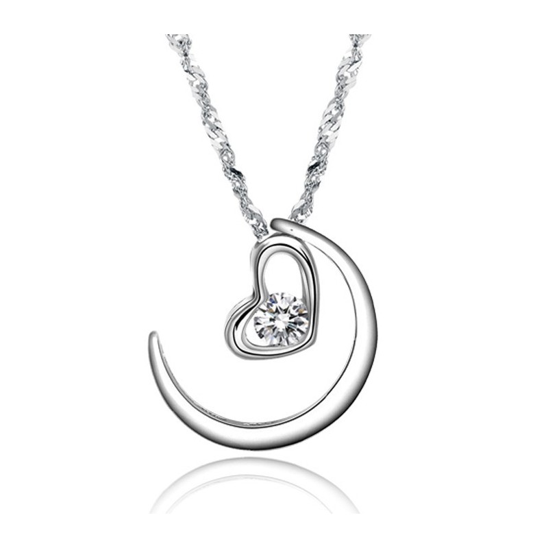 Kompletta Specifikationer För Kvinnor I Platinapläterat Titanhalsband Med Strass Kompletta Specifikationer För Kvinnor I Platinapläterat Titanhalsband Med Strass