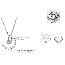 Kompletta Specifikationer För Kvinnor I Platinapläterat Titanhalsband Med Strass