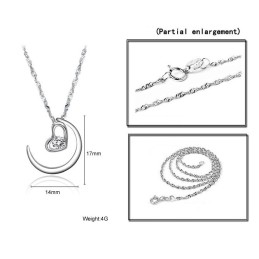 Kompletta Specifikationer För Kvinnor I Platinapläterat Titanhalsband Med Strass