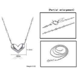 Utmärkt Kvalitet För Kvinnlig Älskling Platinapläterad Titanhalsband