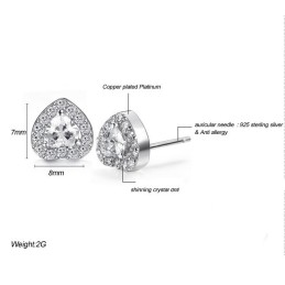 Att Njuta Av Högt Rykte Hemma Och Utomlands Platinapläterade Titanörhängen Med Diamanter För Kvinnor