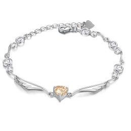 Högkvalitativt Platinapläterat Titanarmband För Kvinnor Med Strass