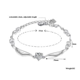 Högkvalitativt Platinapläterat Titanarmband För Kvinnor Med Strass