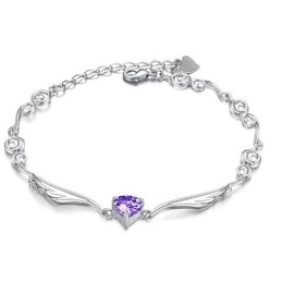 Brett Utbud Av Platinapläterat Titanarmband Med Diamanter För Kvinnor