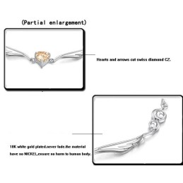 Brett Utbud Av Platinapläterat Titanarmband Med Diamanter För Kvinnor