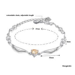 Brett Utbud Av Platinapläterat Titanarmband Med Diamanter För Kvinnor