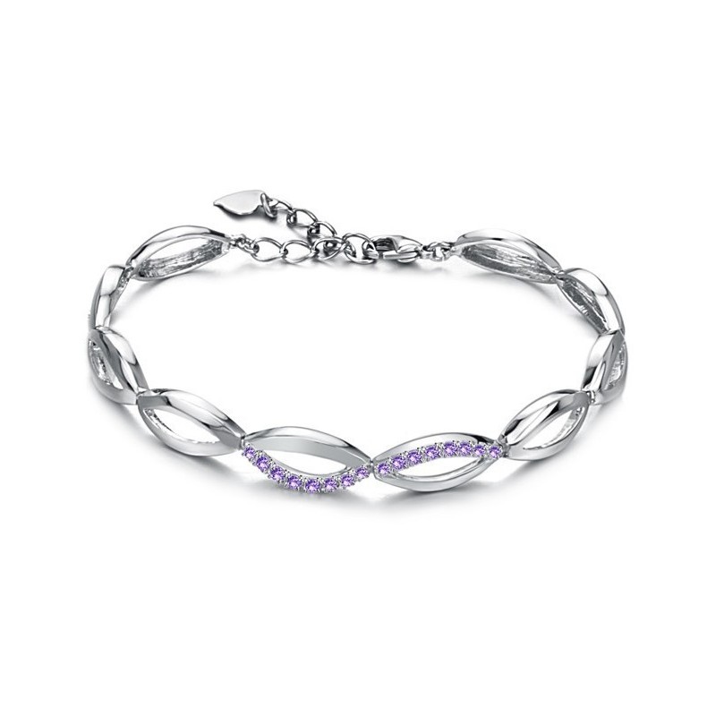 Kompletta Specifikationer För Damarmband I Platinapläterat Titan Med Diamanter Kompletta Specifikationer För Damarmband I Platinapläterat Titan Med Diamanter