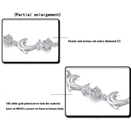Kvalitets- Och Kvantitetsgaranterat Delfinformat Platinapläterat Titanarmband Med Kristall För Kvinnor