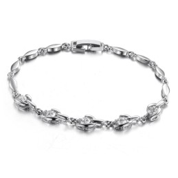 Lättanvänt Platinapläterat Titanarmband För Kvinnor