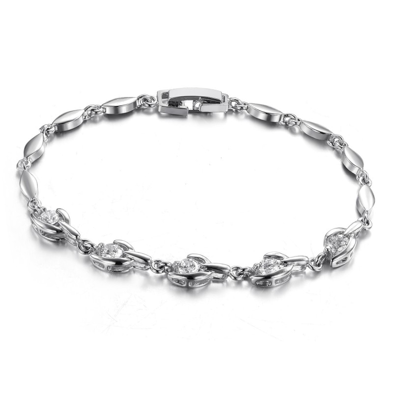Lättanvänt Platinapläterat Titanarmband För Kvinnor Lättanvänt Platinapläterat Titanarmband För Kvinnor