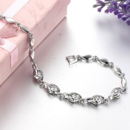 Lättanvänt Platinapläterat Titanarmband För Kvinnor