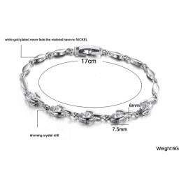 Lättanvänt Platinapläterat Titanarmband För Kvinnor