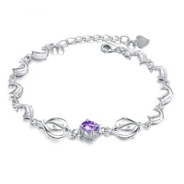 Drottningen Av Kvalitet, Delfinformat Platinapläterat Titanarmband För Kvinnor