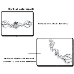 Drottningen Av Kvalitet, Delfinformat Platinapläterat Titanarmband För Kvinnor