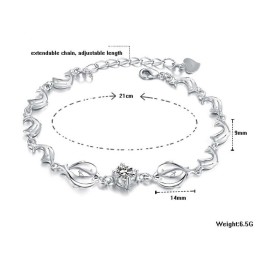 Drottningen Av Kvalitet, Delfinformat Platinapläterat Titanarmband För Kvinnor