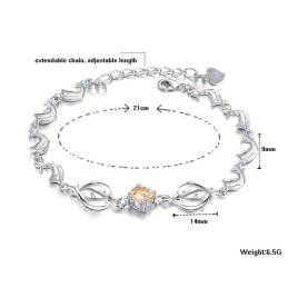 Drottningen Av Kvalitet, Delfinformat Platinapläterat Titanarmband För Kvinnor