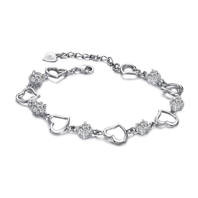 Högkvalitativt Armband För Kvinnor Med Älskling I Platina Och Diamanter Högkvalitativt Armband För Kvinnor Med Älskling I Platina Och Diamanter