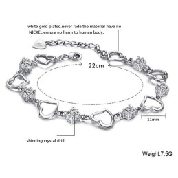 Högkvalitativt Armband För Kvinnor Med Älskling I Platina Och Diamanter
