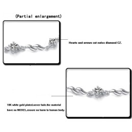Kvalitets- Och Kvantitetsgaranterat Lila Platinapläterat Titanarmband Med Diamanter För Kvinnor