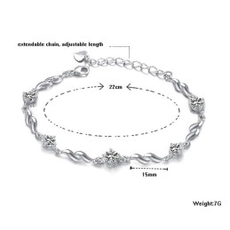 Kvalitets- Och Kvantitetsgaranterat Lila Platinapläterat Titanarmband Med Diamanter För Kvinnor