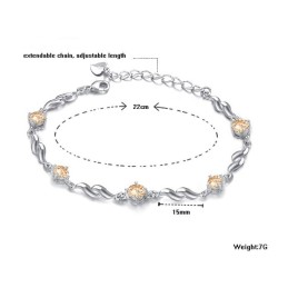 Kvalitets- Och Kvantitetsgaranterat Lila Platinapläterat Titanarmband Med Diamanter För Kvinnor