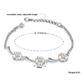 Kvalitets- Och Kvantitetsgaranterat Platinapläterat Titanarmband För Kvinnor
