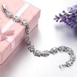 Brett Utbud Av Platinapläterat Titanarmband För Kvinnor
