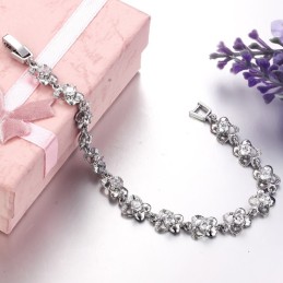 Brett Utbud Av Platinapläterat Titanarmband För Kvinnor