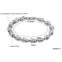 Brett Utbud Av Platinapläterat Titanarmband För Kvinnor