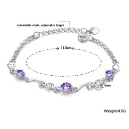 Kvalitets- Och Kvantitetsgaranterat Platinapläterat Titanarmband Med Strass För Kvinnor