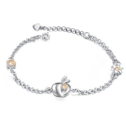 Pålitligt Rykte För Kvinnor Ihåligt Platinapläterat Titanarmband Med Strass