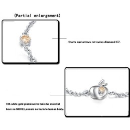 Pålitligt Rykte För Kvinnor Ihåligt Platinapläterat Titanarmband Med Strass