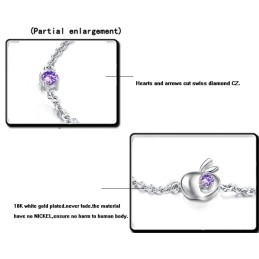 Pålitligt Rykte För Kvinnor Ihåligt Platinapläterat Titanarmband Med Strass