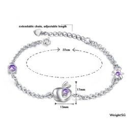 Pålitligt Rykte För Kvinnor Ihåligt Platinapläterat Titanarmband Med Strass