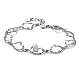 Kvalitets- Och Kvantitetsgaranterat Armband I Platinapläterad Titan Med Diamanter För Kvinnor