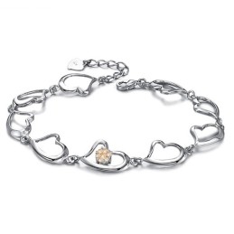 Världsberömt Armband För Kvinnor Med Älskling I Platina Och Strass