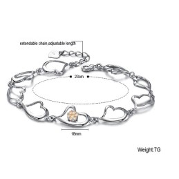 Världsberömt Armband För Kvinnor Med Älskling I Platina Och Strass