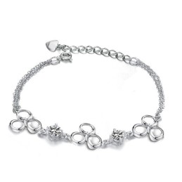 Brett Utbud Av Blekningssäkert Platinapläterat Titanarmband För Kvinnor