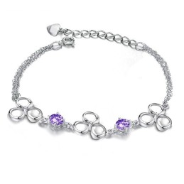 Brett Utbud Av Blekningssäkert Platinapläterat Titanarmband För Kvinnor