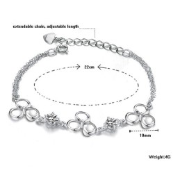 Brett Utbud Av Blekningssäkert Platinapläterat Titanarmband För Kvinnor